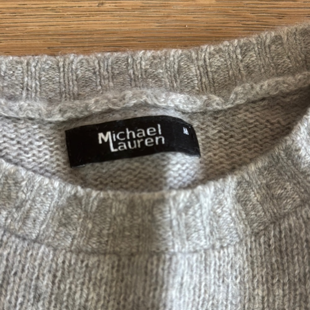 Gray Heart Pattern Sweater - image 2